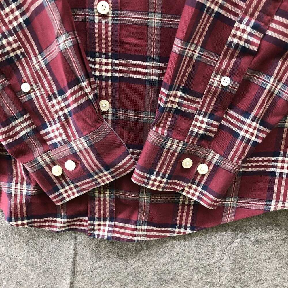 Brooks‎ Brother Regent The Original Polo Shirt Mens M Supima Cotton Red Plaid - Picture 5 of 8